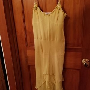 Yellow dress speghetti strap